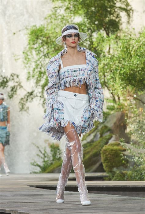 chanel fabric runway ss18|Chanel spring fashion.